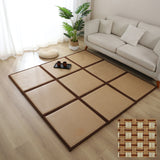 Dalles Tapis Modulables Style Tatami Tressé – Assemblables par Velcro 1