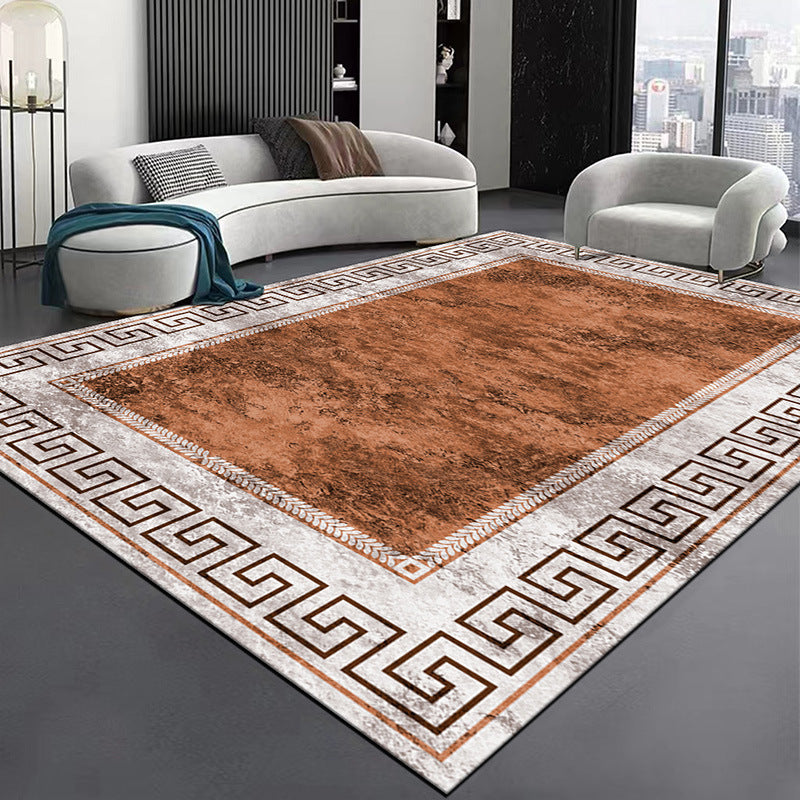 Tapis Rectangulaire Velours Cristal Motif Géométrique Multicolore – Salon & Chambre — Tapinna®