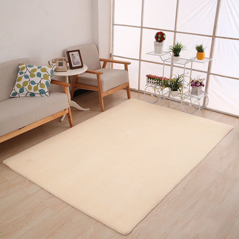 Tapis Rectangle Uni Velours Corail Doux – Salon & Chambre — Tapinna®