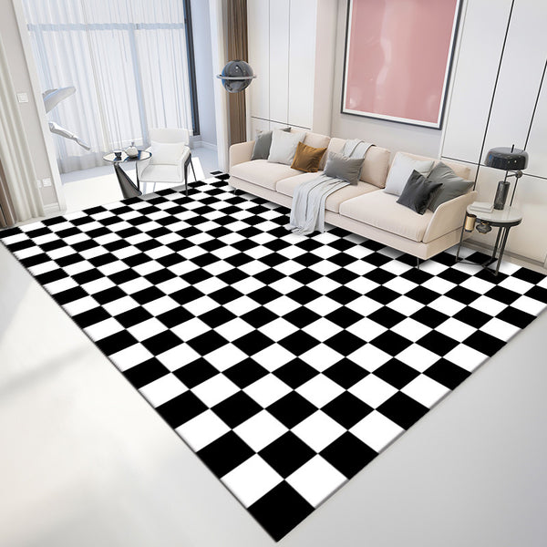 Tapis Rectangulaire Damier Coloré Grand Format