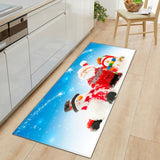 Tapis Runner Noël Fêtes Coloré Cuisine Entrée Lavable 21