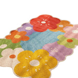 Tapis Irrégulier Fleurs Colorées Velours Doux Ins-Style Salon 5