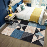 Tapis Rectangulaire Velours de Cristal Motif Géométrique – Salon & Chambre 4