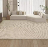 Tapis Rectangulaire Épais Uni Texture Romaine – Salon & Bureau 1