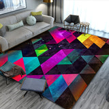 Tapis Rectangulaire Velours de Cristal Motif Géométrique – Salon & Chambre 7