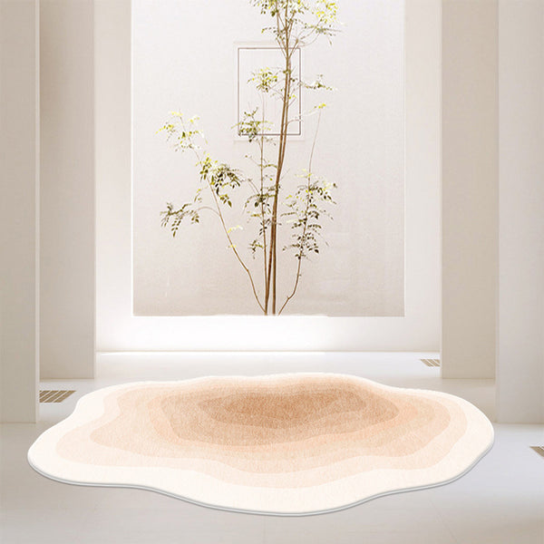 Tapis Forme Nuage Dégradé Pastel Irrégulière – Salon & Chambre