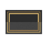 Tapis Luxe Velours Vert Émeraude Bordure Dorée Salon Moderne 9