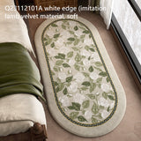 Tapis Ovale Floral Rétro Pied de Lit – Style Vintage 5