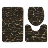 Set 3 Pièces Salle de Bain – Motif Marbre Élégant | Tapis & Contour WC 9