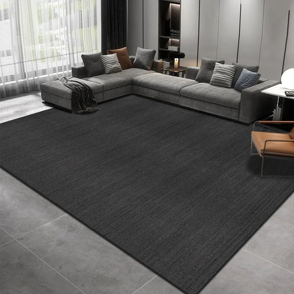 Tapis Rectangulaire Uni Gris Anthracite Grande Taille – Salon & Salle à Manger