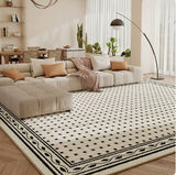 Tapis Rectangulaire Damier Bicolore – Salon & Chambre 8