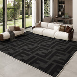 Tapis Luxe Géométrique – Motif Grec Noir & Beige | Salon Salle à Manger 11
