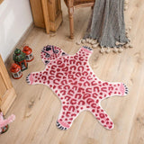 Tapis Forme Ours Imprimé Léopard Rose – Chambre Enfant 3