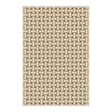 Tapis Rectangulaire Motif Tissé Carreaux Beige & Ocre – Salon & Salle à Manger 5