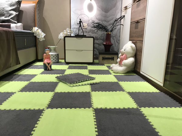 Dalle de Sol Mousse Shaggy Modulable – Set 10 ou 20 Pièces