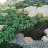 Tapis Rond Fait Main – Motif Forêt & Mousse | Salon Chambre 3