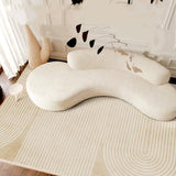 Tapis Rectangulaire Beige Crème Uni Style Épuré – Salon & Chambre 5