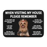 Tapis Entrée Humour Règles de la Maison Chien Imprimé TPE 16