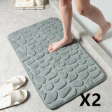 Tapis Mémoire de Forme Salle de Bain – Motif Galets 3D Absorbant | Douche 9