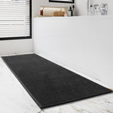 Tapis de Bain Chenille Uni Rayé Antidérapant – Gris, Bleu, Beige 2