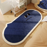 Tapis Runner Ovale Visage Expressif Alien Imitation Cachemire 3
