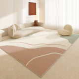 Tapis Rectangulaire Nouveau Style Chinois Abstrait Crème – Salon 7