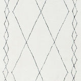 Tapis Berbère Blanc & Crème – Motif Losanges Nordique | Salon Chambre 9