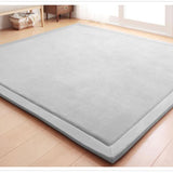 Tapis Velours Uni Épais – Couleurs Douces & Confort Tatami | Salon Chambre 10