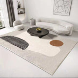 Tapis Rectangulaire Polyester Motif Abstrait Luxe Léger – Salon & Chambre 5