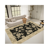 Tapis Floral Rétro Fond Crème Luxe Européen Salon Grande Taille 2