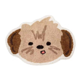 Tapis Salle de Bain Tête Chiot Cartoon Cachemire Absorbant 4