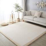 Tapis Rectangulaire Velours Corail Épais Uni – Grand Format 1