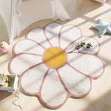 Tapis Rond Marguerite – Motif Fleur Douce Rose & Blanc | Chambre Enfant Salon 8
