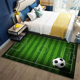 Tapis Rectangulaire Terrain de Football Imprimé – Chambre Enfant 12