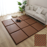 Dalles Tapis Modulables Style Tatami Tressé – Assemblables par Velcro 3