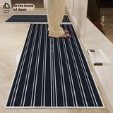 Tapis de Cuisine Lavable Velours Bouclé Rayé – Nordique 1