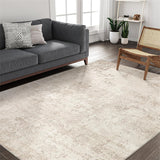 Tapis Abstrait Distressed – Style Moderne Épuré Beige & Gris | Salon Entrée 2