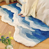 Tapis Irrégulier Fleece – Motif Floral Coloré Doux | Chambre Salon 8