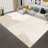 Tapis Rectangulaire Velours Cristal – Rayures Épurées Beige & Crème | Salon Chambre 1