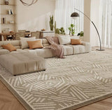 Tapis Rectangulaire Damier Bicolore – Salon & Chambre 6