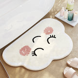 Tapis Demi-Rond Nuage Visage Kawaii – Salle de Bain & Chambre 1