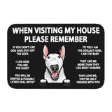 Tapis Entrée Humour Règles de la Maison Chien Imprimé TPE 5
