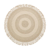 Tapis en Laine Naturelle Artisanal – Beige Naturel et Franges 7