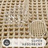 Tapis de Bain Carré Microfibre Gaufré Absorbant – Salle de Bain 2