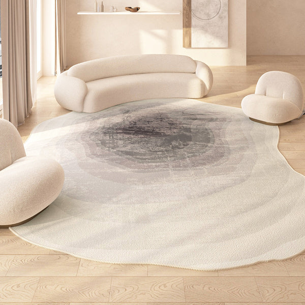 Tapis Forme Irrégulière Dégradé Shaggy – Salon & Chambre