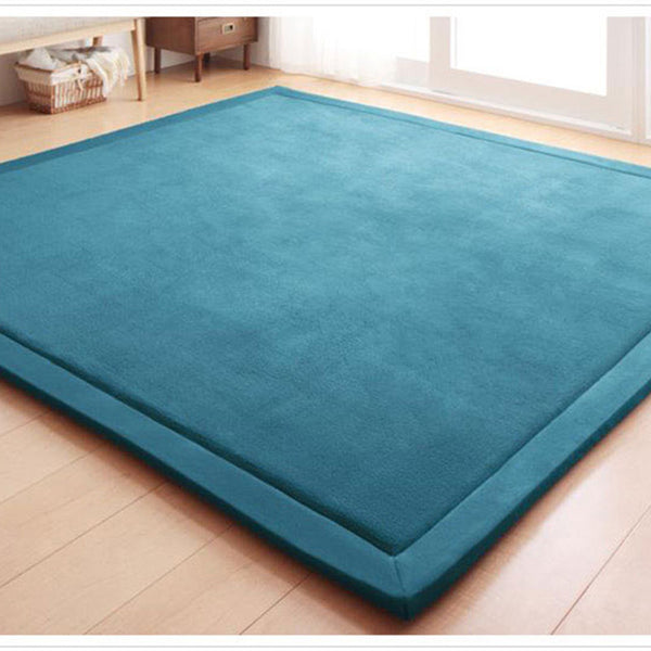 Tapis Velours Uni Épais – Couleurs Douces & Confort Tatami | Salon Chambre