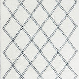 Tapis Berbère Blanc & Crème – Motif Losanges Nordique | Salon Chambre 5
