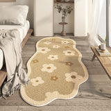 Tapis Forme Irrégulière Nuage Façon Cachemire Beige – Chambre & Salon 3