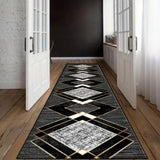 Tapis Runner Couloir Géométrique Noir & Blanc – Entrée & Escalier 4