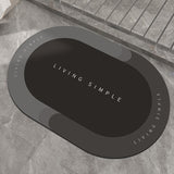 Tapis de Bain Ovale Séchage Rapide – Aspect Nappa Luxe 9